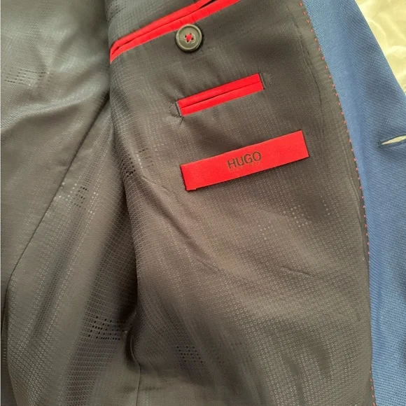 Hugo - Hugo boss - 42R - Slim - Blue Sport Coat - Textured - Picture 5 of 6